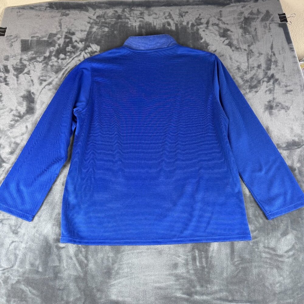 St. Louis Blues Mens L 42/44 Blue NHL Hockey Quarter Zip Pullover Embroidered - Picture 7 of 8